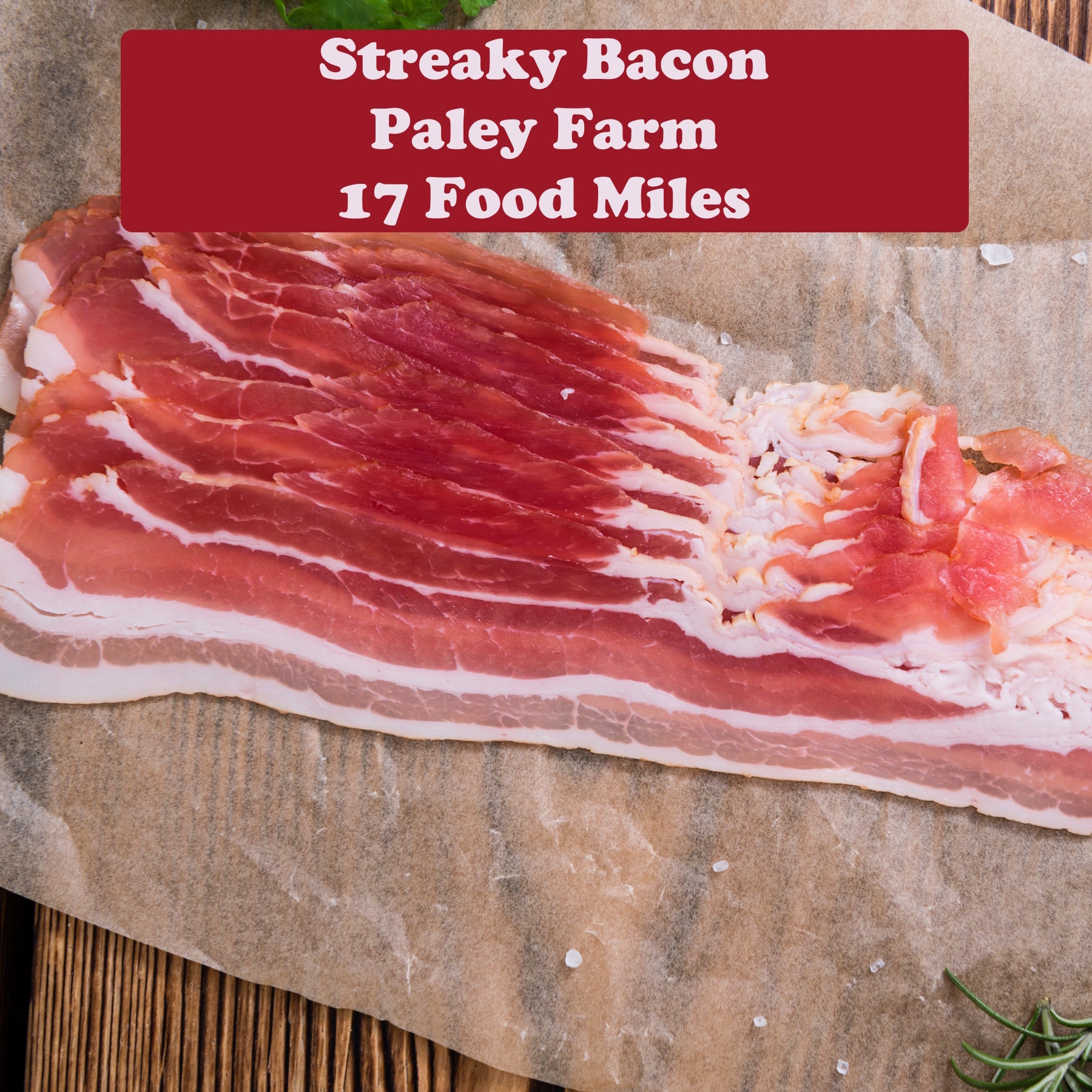 Rare Breed Streaky Bacon 250g